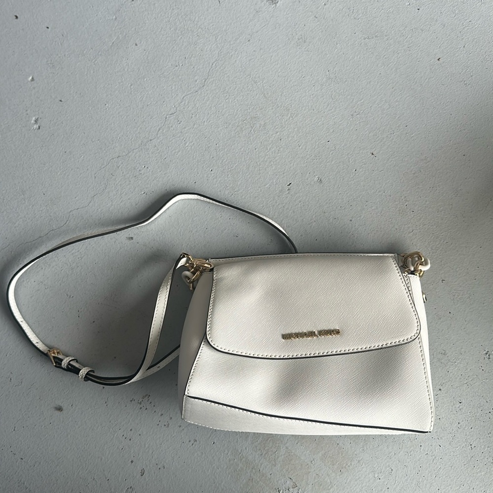 Mini white Michael Kors purse